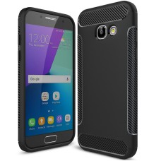 Силикон Soft Carbon Samsung Galaxy A3 (2017) A320 (Чёрный)