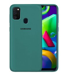 Силикон Original Case Samsung Galaxy M21 (2020) (Тёмно-зелёный)