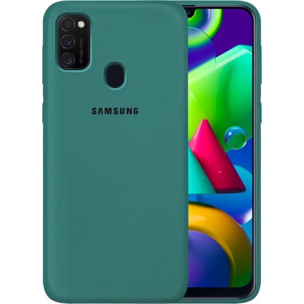 Силикон Original Case Samsung Galaxy M21 (2020) (Тёмно-зелёный)