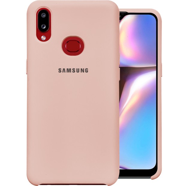 Силикон Original Round Case Logo Samsung Galaxy A10s (2019) (Пудровый)