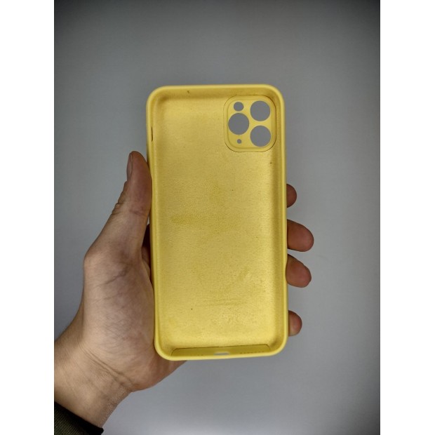 Силикон Original RoundCam Case Apple iPhone 11 Pro Max (Yellow cream)
