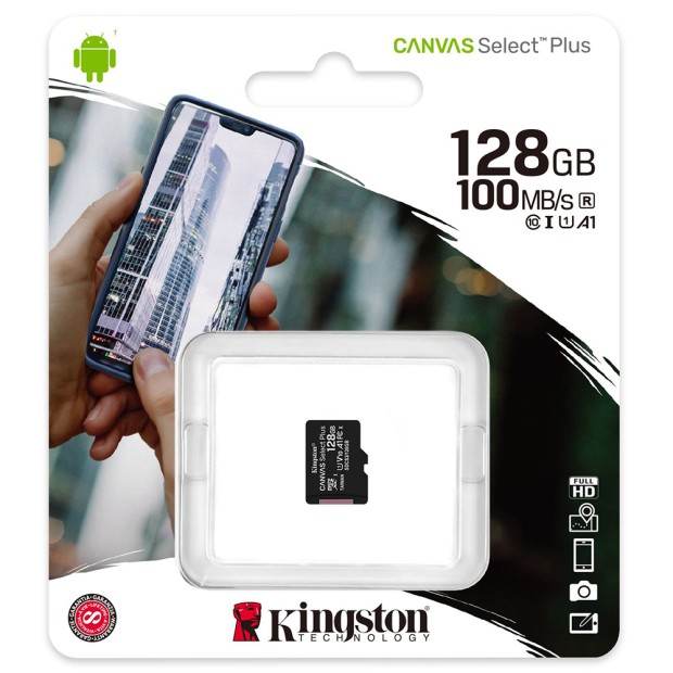 Карта памяти Kingston Canvas Select Plus SDXC 128Gb (UHS-1) (Class 10)