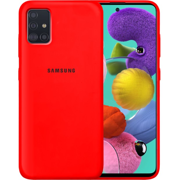 Силикон Original 360 Case Logo Samsung Galaxy A51 (2020) (Красный)