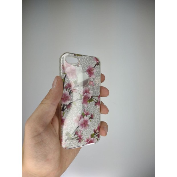Силікон Glitter Apple iPhone 5 / 5s / SE (Sakura)