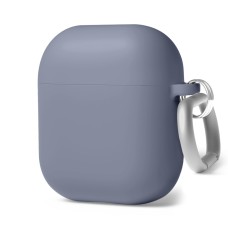Чехол для наушников Full Silicone Case with Microfiber Apple AirPods (34) Lavender Gray