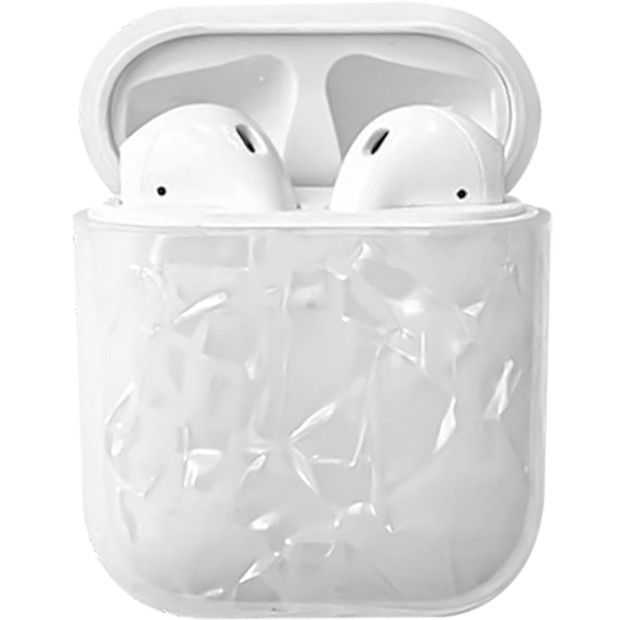 Чехол для наушников Clear Case Apple Airpods Marble (White)