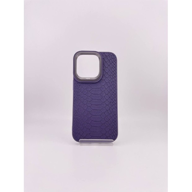 Чехол Kajsa Snake Pattern iPhone 14 Pro (Deep Purple)