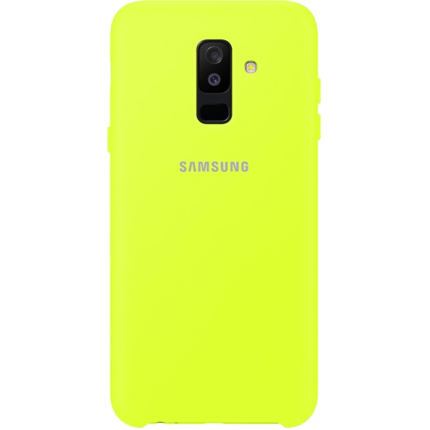 Силиконовый чехол Original Case Samsung Galaxy A6 Plus (2018) A605 (Лайм)