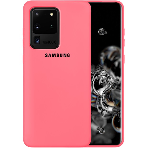 Силикон Original Case Samsung Galaxy S20 Ultra (Клубничный)