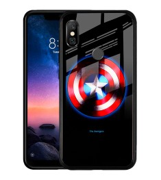 Накладка Luminous Glass Case Xiaomi Redmi Note 6 / Note 6 Pro (Captain America)