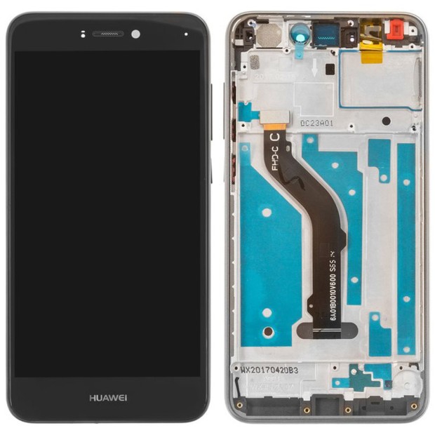 Дисплейный модуль Huawei P8 Lite (2017) /  P9 Lite (2017) / Honor 8 Lite / Nova Lite (черн) с рамкой