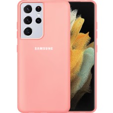 Силикон Original 360 Case Logo Samsung Galaxy S21 Ultra (Розовый)