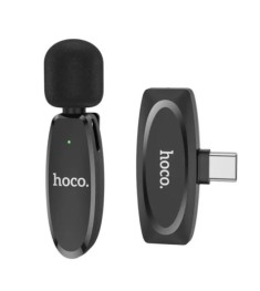 Беспроводной микрофон петличный Hoco L15 (Type-C) (Чёрный)