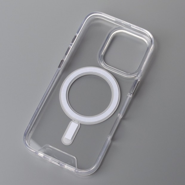 Силикон Space Case MagSafe Apple iPhone 16 Pro (Прозрачный)