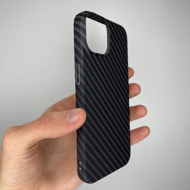 Чехол-накладка Carbon MagSafe для Apple iPhone 14 (Чёрный)