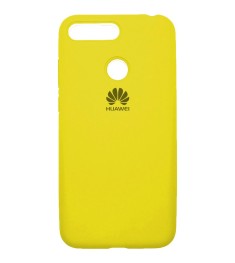 Силикон Original Case Huawei Y6 Prime (2018) / Honor 7A Pro (Жёлтый)