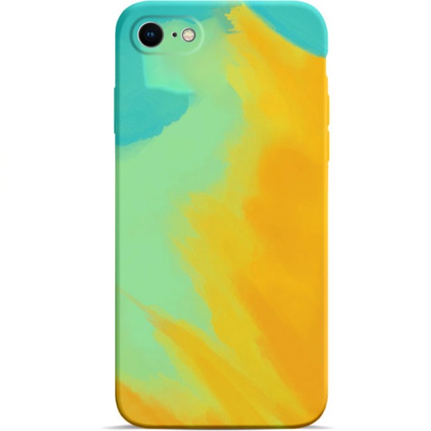 Силікон WAVE Watercolor Case iPhone 7/8 / SE 2 (yellow / dark green)