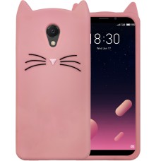 Силикон Kitty Case Meizu M6s (Розовый)