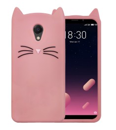 Силикон Kitty Case Meizu M6s (Розовый)