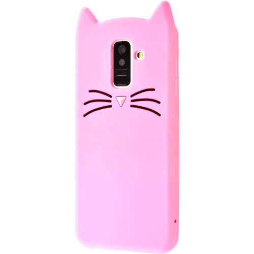 Силиконовый чехол Kitty Case Samsung Galaxy A6 Plus (2018) A605 (розовый)