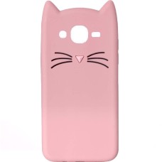 Силиконовый чехол Kitty Case Samsung Galaxy J1 (2016) J120 (розовый)