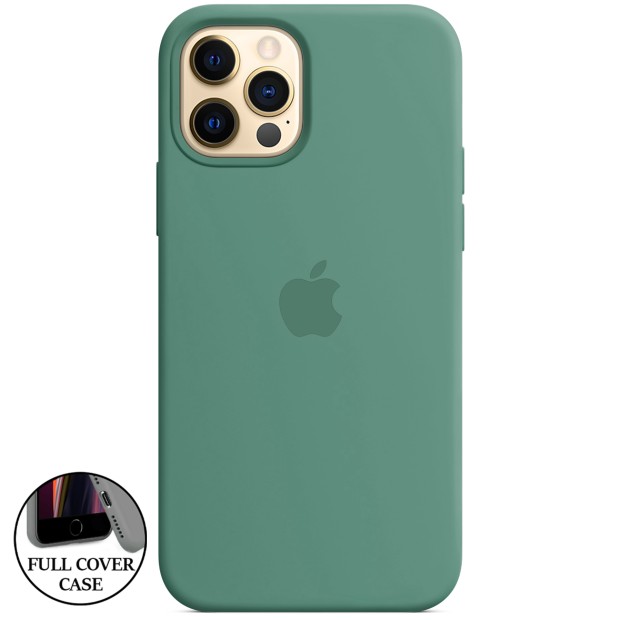 Силикон Original Round Case Apple iPhone 12 / 12 Pro (55) Blackish Green