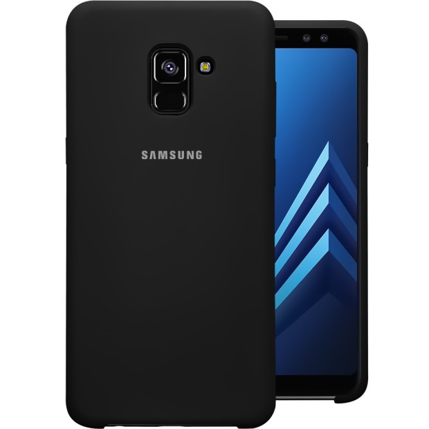 Силиконовый чехол Original Case Samsung Galaxy A8 Plus (2018) A730 (Чёрный)