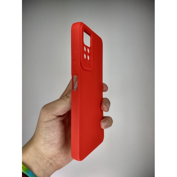 Силикон Original ShutCam Xiaomi Redmi Note 11 Pro (Красно-оранжевый)
