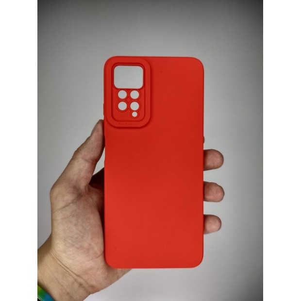 Силикон Original ShutCam Xiaomi Redmi Note 11 Pro (Красно-оранжевый)