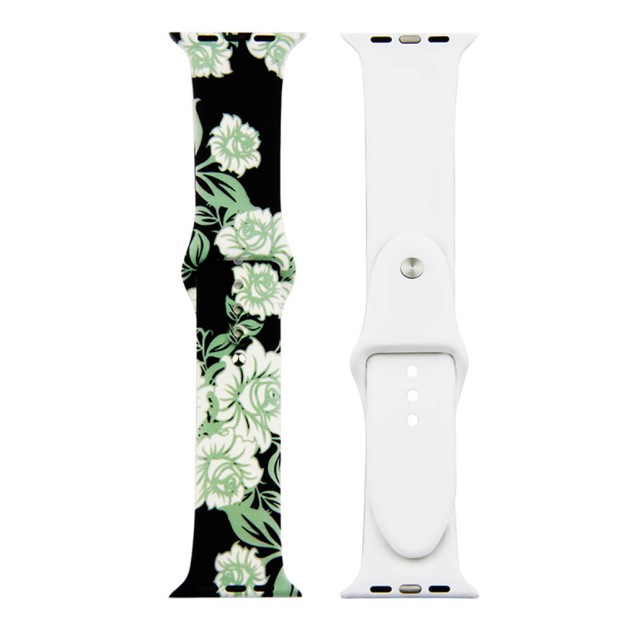 Ремешок Print Apple Watch Silicone 42 / 44mm (Flowers 4)