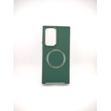 Накладка Metal Camera with MagSafe Samsung Galaxy S22 Ultra (Тёмно-зелёный)