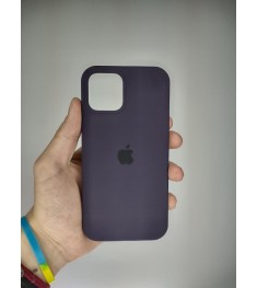 Силикон Original Round Case Apple iPhone 12 / 12 Pro (Eggplant)