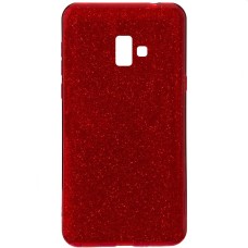 Силиконовый чехол Glitter Samsung Galaxy J6 Plus (2018) J610 (Красный)
