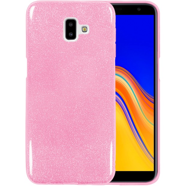 Силиконовый чехол Glitter Samsung Galaxy J6 Plus (2018) J610 (Розовый)