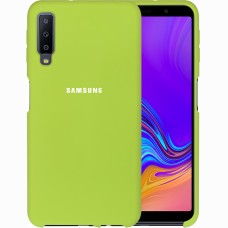 Силикон Original Case HQ Samsung Galaxy A7 (2018) A750 (Бледно-зелёный)