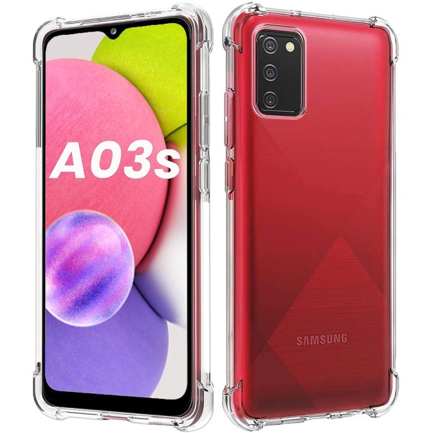 Силикон 6D Samsung Galaxy A03S (2020) (Прозрачный)
