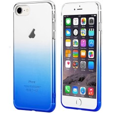 Силикон WS Gradient Apple iPhone 7 / 8 / SE (2020) (Clear & blue)
