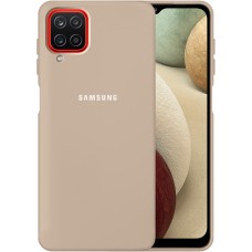 Силикон Original 360 Case Logo Samsung Galaxy A12 (2020) (Бежевый)