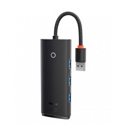 Переходник USB HUB Baseus Lite Series WKQX030501 (2m) (Type-C to 4USB 3.0) (Чёрн..