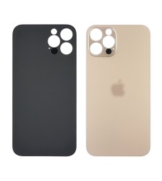 Заднее стекло корпуса для Apple iPhone 12 Pro Gold (золотое) (Big hole) Original..