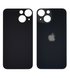 Заднее стекло корпуса для Apple iPhone 13 mini Midnight (чёрное) (Big hole)