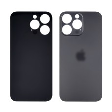 Заднее стекло корпуса для Apple iPhone 13 Pro Max Graphite (тёмно-серое) (Big hole) Original