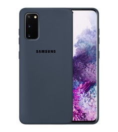 Силикон Original 360 Case Logo Samsung Galaxy S20 (Тёмно-серый)