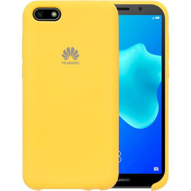 Силікон Original Case Logo Huawei Y5 Prime (2018) / Honor 7A (Жовтий)