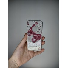 Силикон Glitter Apple iPhone 5 / 5s / SE (Big Butterfly)