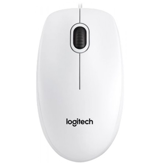 Миша дротова Logitech B100 (910-003360) (Білий)