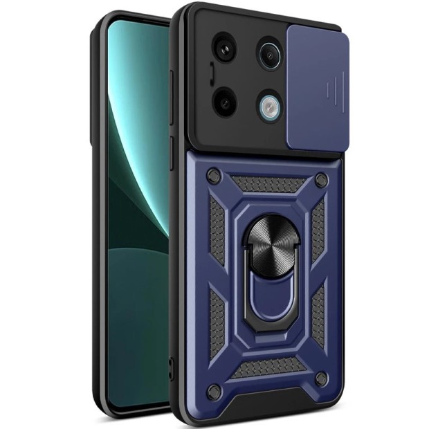 Бронь-чехол Ring Serge Armor ShutCam Case Xiaomi Redmi Note 13 Pro 4G / Poco M6 Pro 4G (Синий)