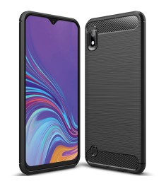 Силикон Polished Carbon Samsung Galaxy A10 (2019) (Чёрный)