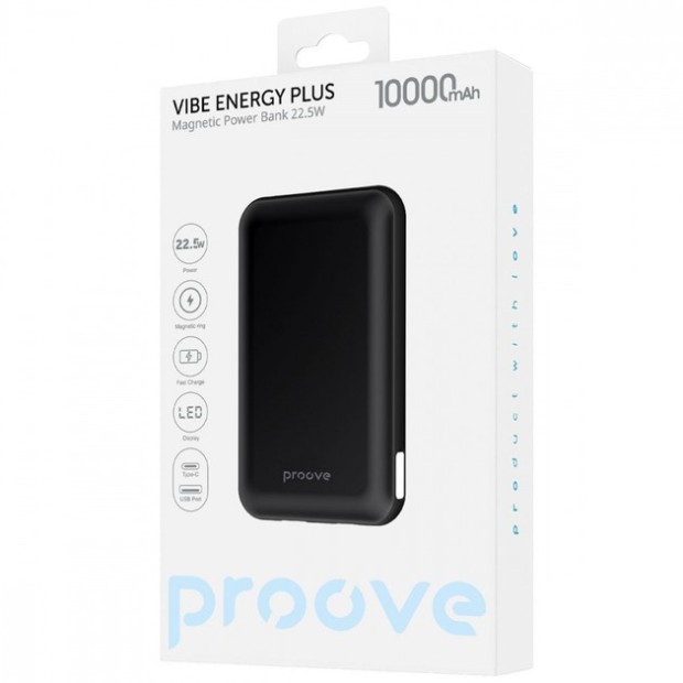 Беспроводной аккумулятор Proove Vibe Energy Plus 22.5W 10000mAh (Black)
