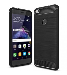 Силикон Polished Carbon Huawei P8 Lite (2017) (Чёрный)